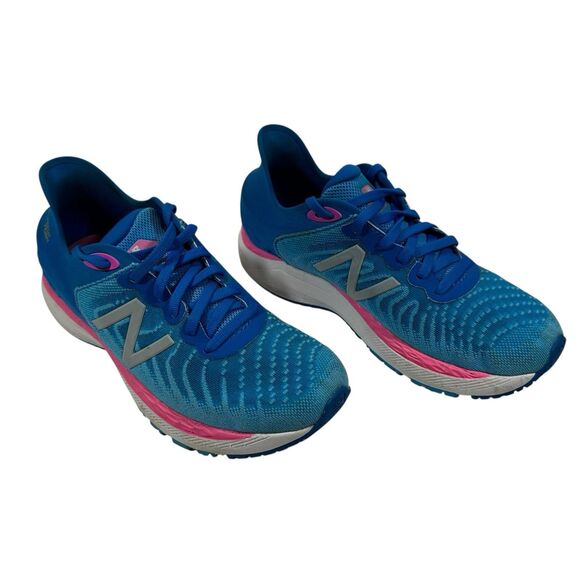 New Balance Fresh Foam 860v11 Blue Pink White Comfort Running Youth Size 2.5 - Picture 2 of 12